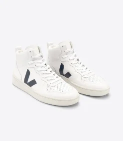 VEJA V-15 LEATHER WHITE NAUTICO