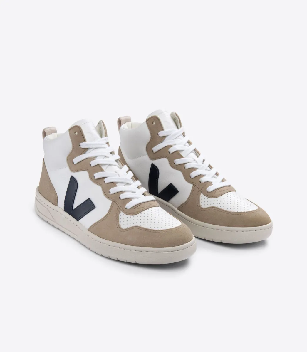 Women VEJA V-15 LEATHER WHITE NAUTICO SAHARA