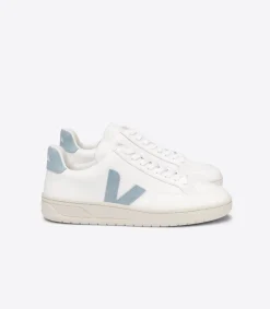 Women VEJA V-12 LEATHER WHITE STEEL