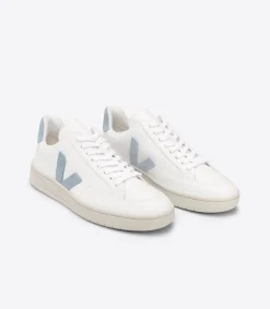 Women VEJA V-12 LEATHER WHITE STEEL