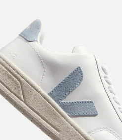 Women VEJA V-12 LEATHER WHITE STEEL