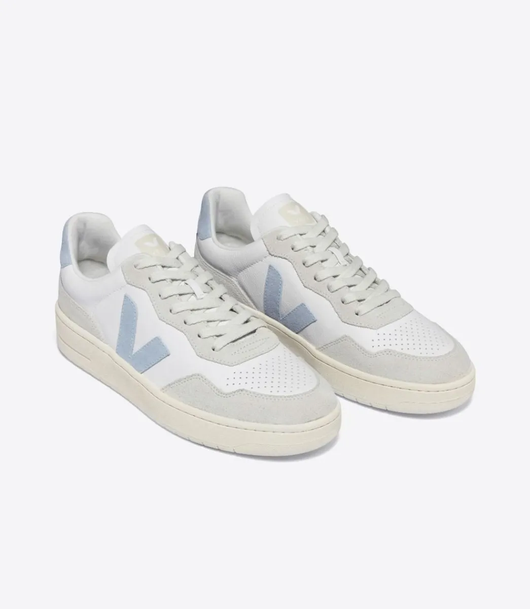 Women VEJA V-90 LEATHER WHITE STEEL