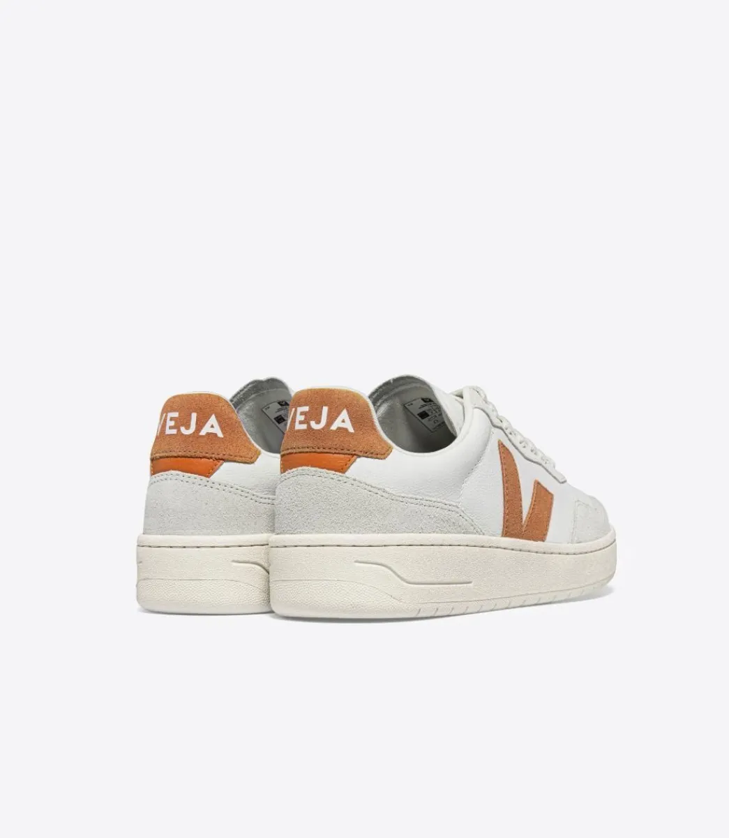 Women VEJA V-90 LEATHER WHITE UMBER