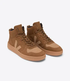 Women VEJA V-15 NUBUCK CAMEL DESERT