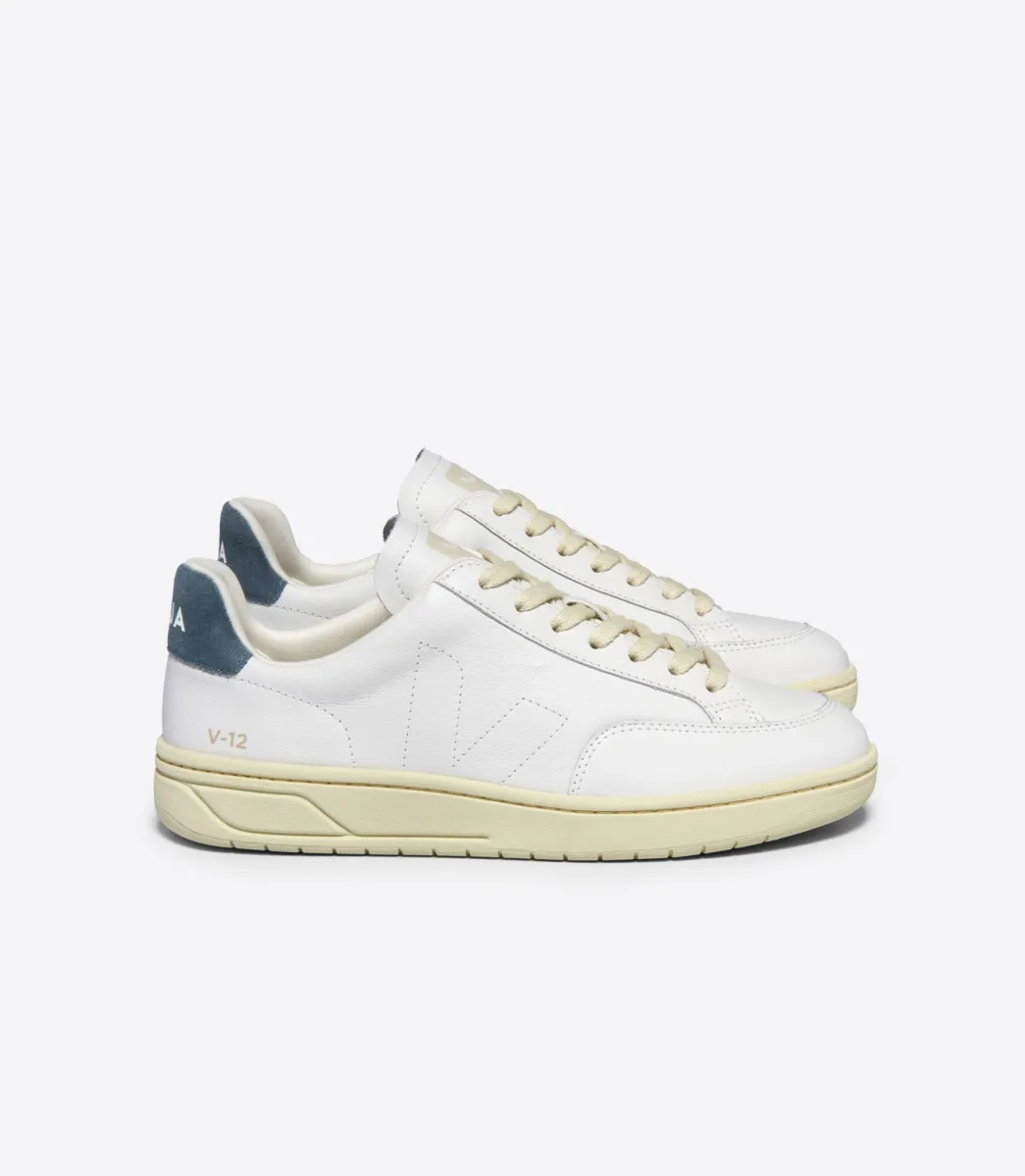 Women VEJA V-12 STITCH LEATHER WHITE CALIFORNIA