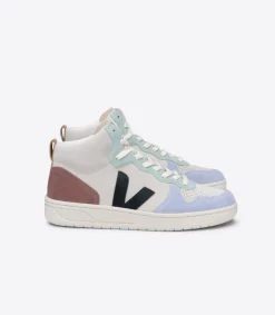 VEJA V-15 SUEDE MULTICO NATURAL BLACK