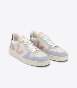 VEJA V-10 SUEDE MULTICO NATURAL BABE