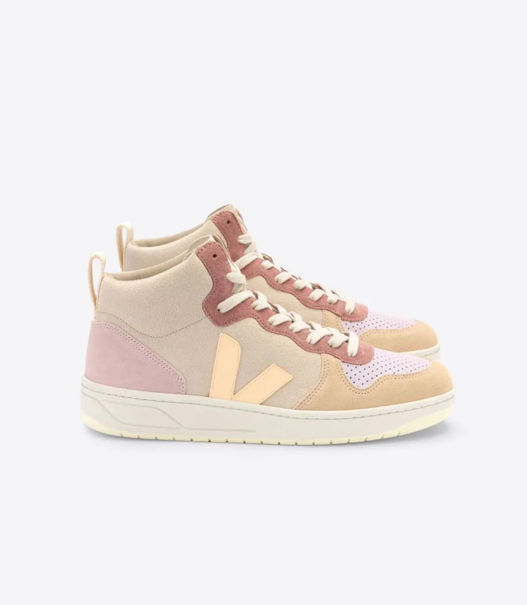 Women VEJA V-15 SUEDE MULTICO PEACH