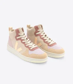 Women VEJA V-15 SUEDE MULTICO PEACH