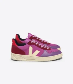 Women VEJA V-10 SUEDE MULTICO ULTRAVIOLET CALCAIRE
