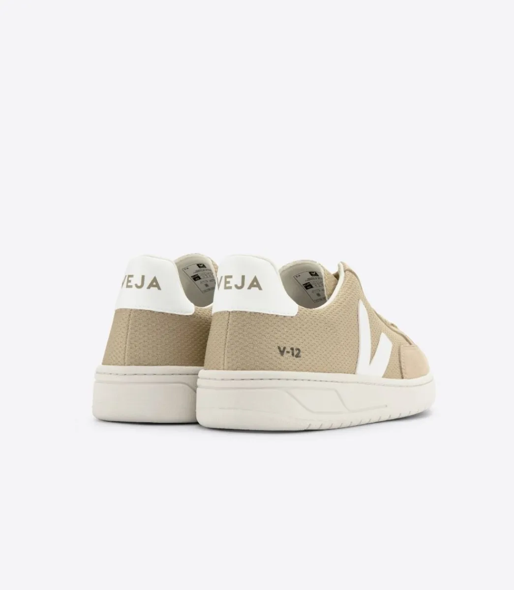 VEJA V-12 VEGAN ALVEOMESH DUNE WHITE