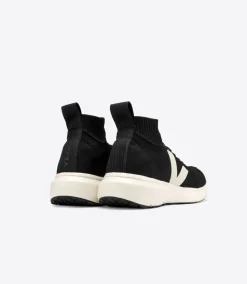 VEJA V-KNIT X RICK OWENS MID BLACK PIERRE