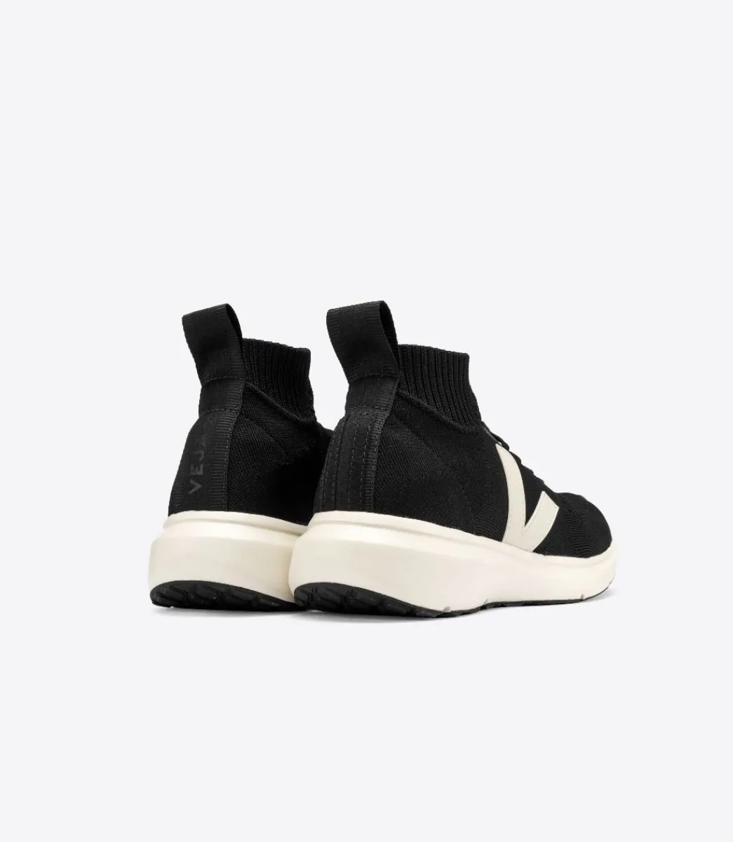 VEJA V-KNIT X RICK OWENS MID BLACK PIERRE
