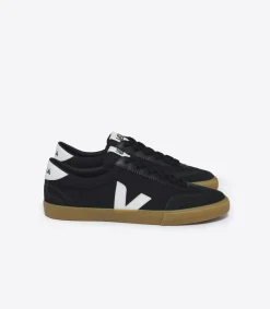 Women VEJA VOLLEY CANVAS BLACK WHITE NATURAL