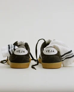 Women VEJA VOLLEY CANVAS BLACK WHITE NATURAL