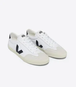 Women VEJA VOLLEY CANVAS WHITE BLACK