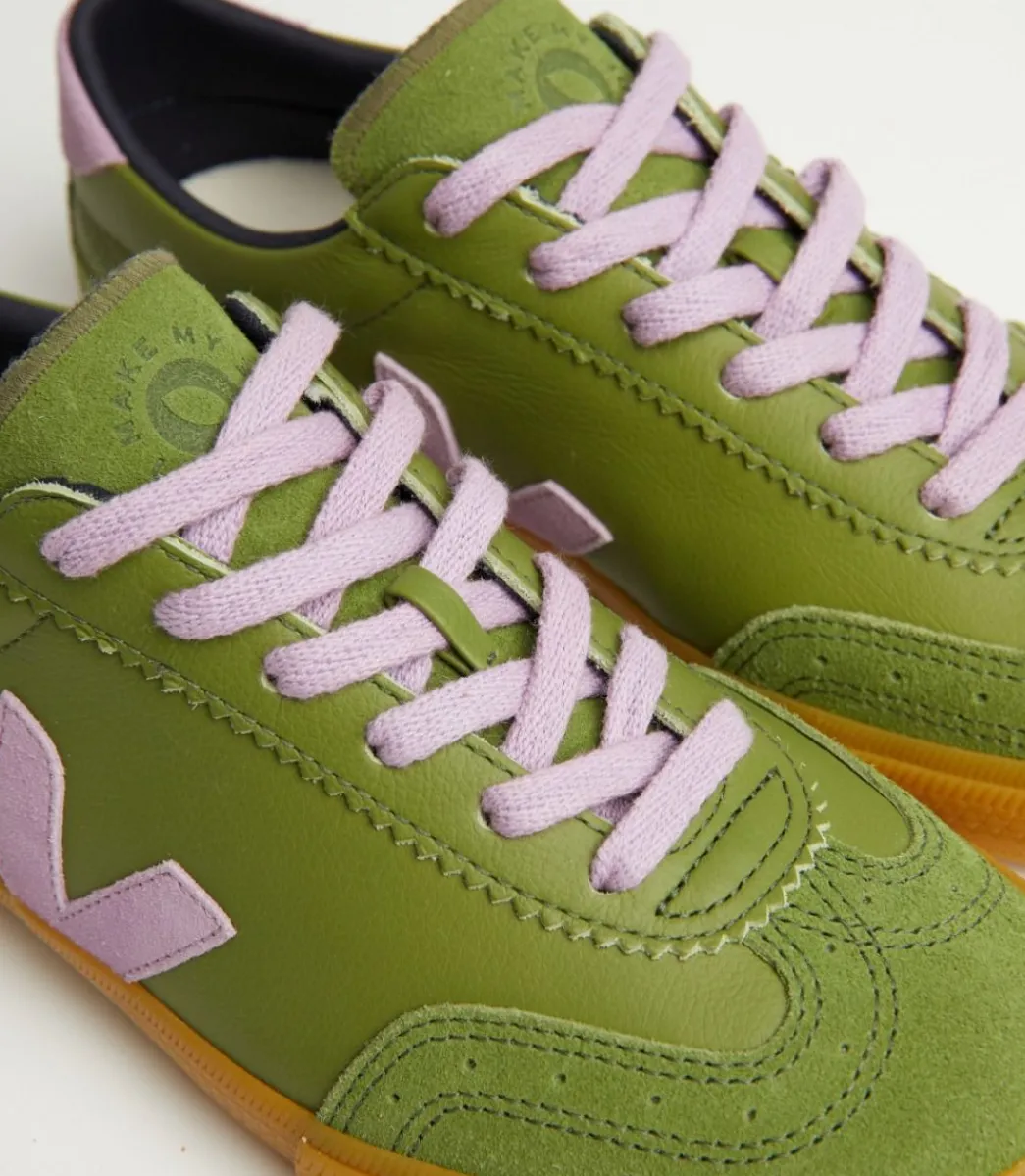 Women VEJA VOLLEY LEATHER X MAKE MY LEMONADE KIWI ORCHID