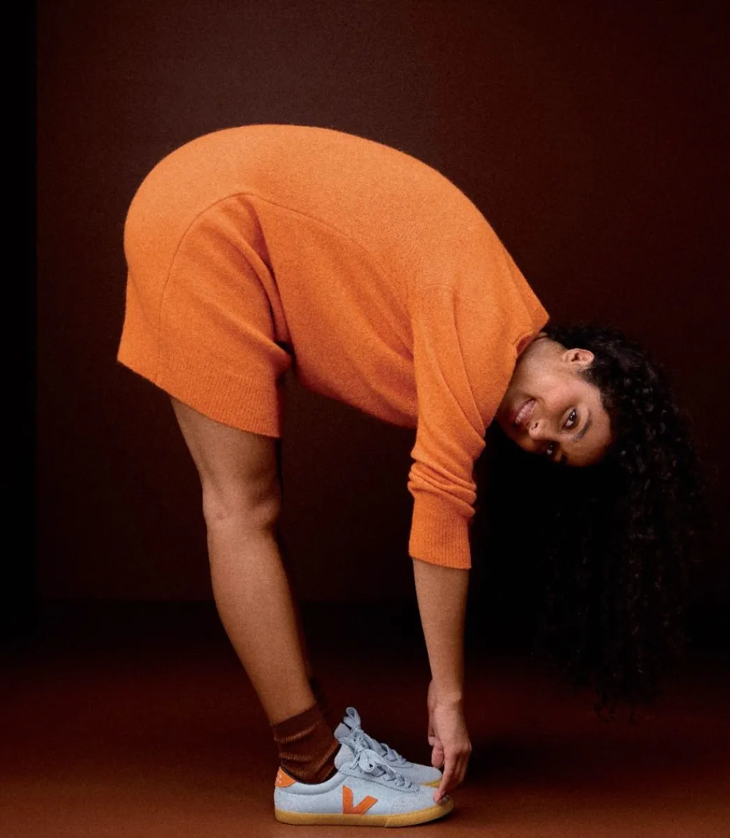 Women VEJA VOLLEY LEATHER X MAKE MY LEMONADE STEEL PUMPKIN