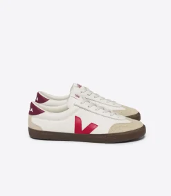 Women VEJA VOLLEY LEATHER WHITE PEKIN BARK