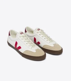 Women VEJA VOLLEY LEATHER WHITE PEKIN BARK