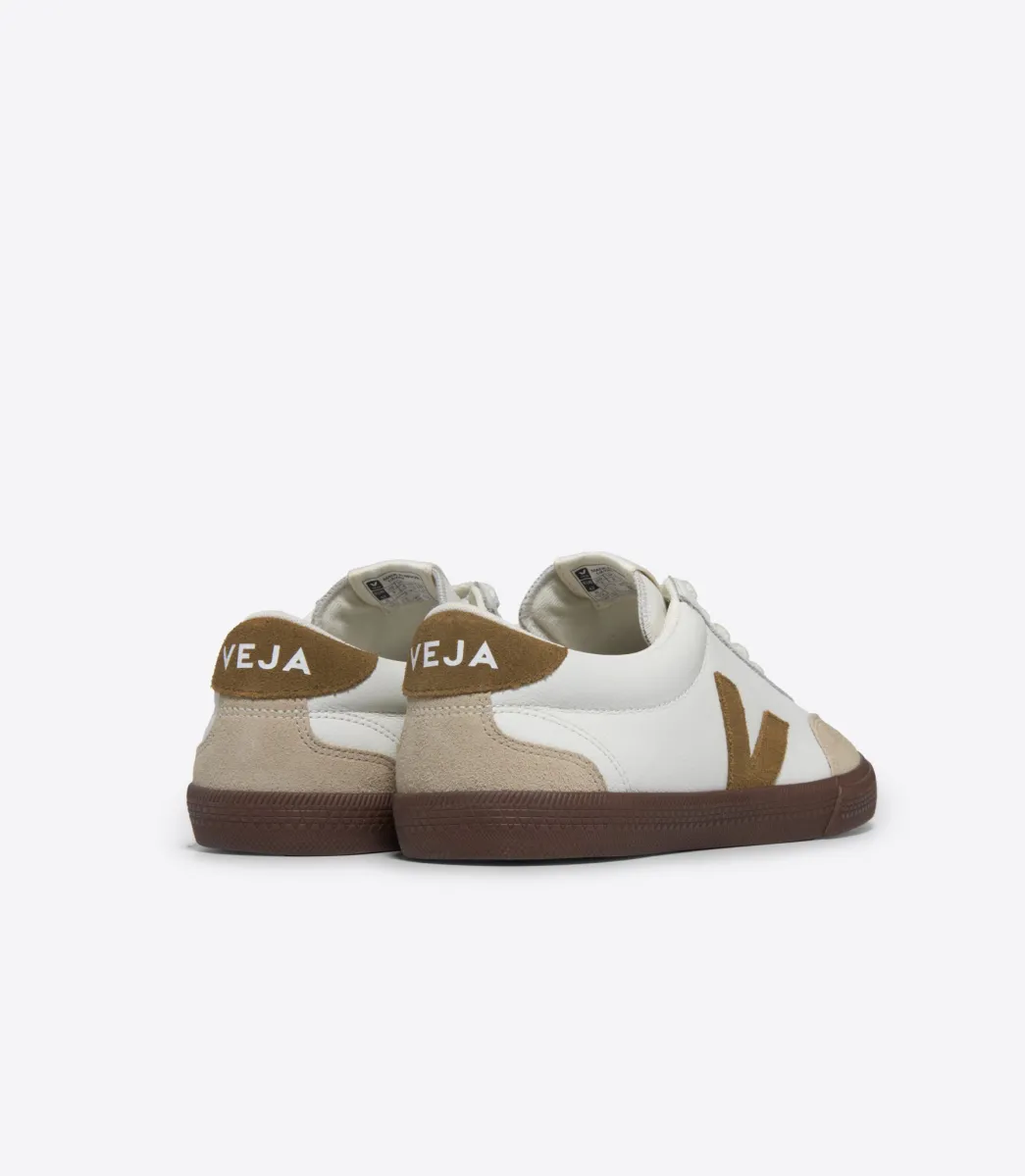 VEJA VOLLEY LEATHER WHITE TENT BARK