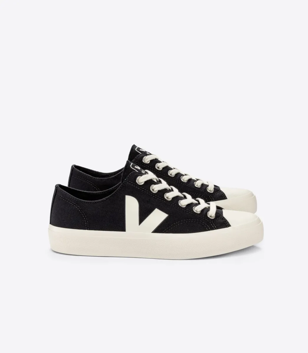 Women VEJA WATA II LOW CANVAS BLACK PIERRE